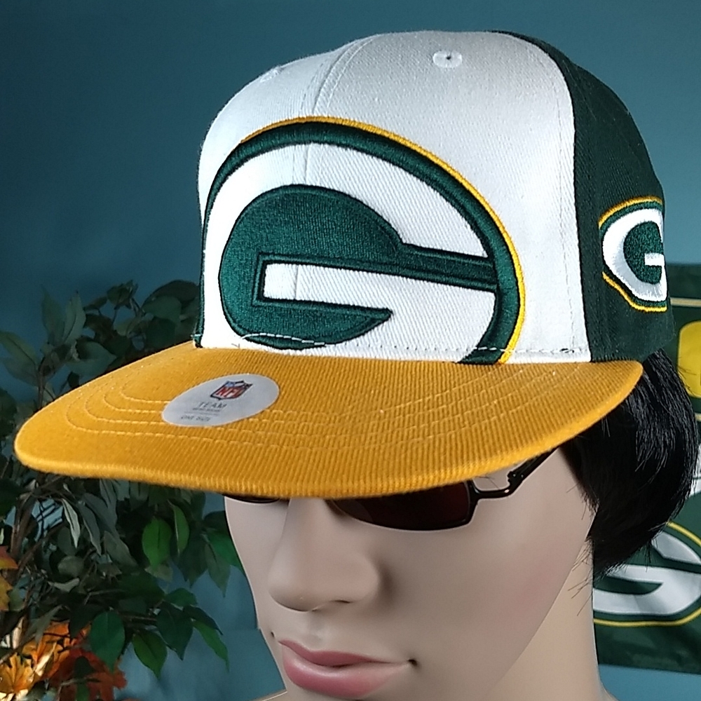 Packers logo NFL Apparel snapback hat, unisex, OSFM VTG 90s